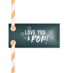 Our custom Peacock Wave Straw Tag with Matte Ivory Foil is a must-have for your next event—whatever the celebration!