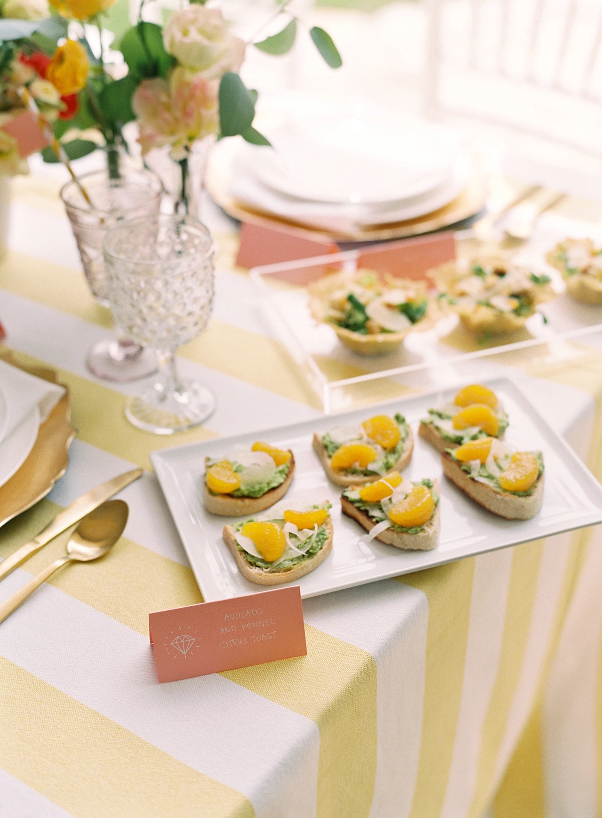 food spread at bridesmaids brunch