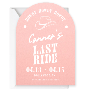 Cowgirl Bachelorette Invitation