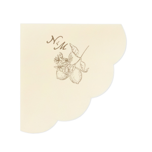 Why don't you choose a unique decoration for your next party? This chic Napkin with your initials written on it and a cute floral design will match perfectly. It will definitely give the vibe that you are looking for. 