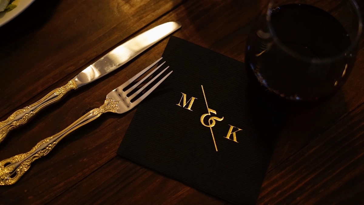 monogrammed wedding napkins