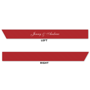 Add a touch of sophistication with the Elegant Couple Names Ribbon. This graceful script turns decor into a love letter, wrapping names in timeless charm. Perfect for tying memories and elevating any celebration with elegance that whispers the couple's story.