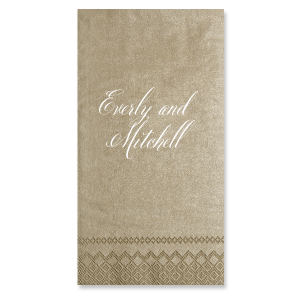 ForYourParty's personalized Metallic Copper Linen Like Cocktail Napkin with Matte Black Foil will add that special attention to detail that cannot be overlooked.
