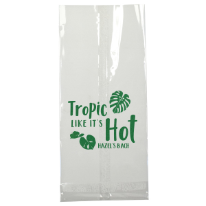 Personalize this custom bag for your tropical bachelorette party! The bold and modern leaf graphics add to the tropical theme. 