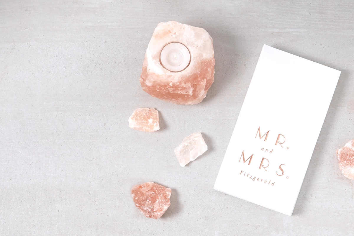 Custom Designed Guest Towels for Your Glitzy Winter Wedding