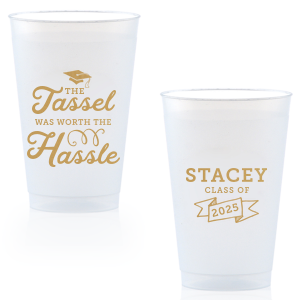 Raise a toast to hard work and success with the Worth The Hassle Graduation Cup. Bursting with energy and celebratory flair, this design captures the excitement of graduation. Perfect for honoring the graduate who knows the tassel was truly worth the hassle.