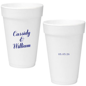 Showcase simplicity and elegance with the Relaxed Couples Name and Date Cup. The no nonsense design makes a direct impression to showcase your big event. Perfect for weddings, engagements, anniversaries or most other events, the highly customizable text leaves plenty room for personalization to make your event unique as your partnership.