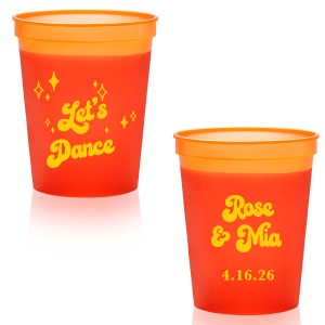 Our custom Orange 16 oz Stadium Cup with Matte Sunflower Ink Cup Ink Colors has a Twinkle Frame graphic and is good for use in Stars, Frames, Holiday themed parties and will add that special attention to detail that cannot be overlooked.