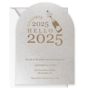 Be creative and invite your guests with this amazing-looking Champagne Hello New Year Invite. It definitely comes together with a good vibe that your guests will love.
