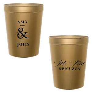 Floral Ampersand Mr and Mrs Stadium Cup