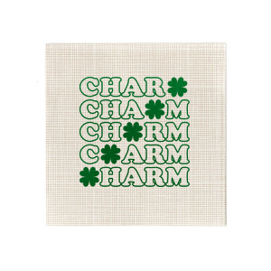 Meet our new napkin with Charm Clover graphics which will look awesome on St.Patrick's Day! Decorate in style - give your guests a nice welcoming greeting! They will love it!
