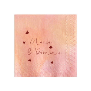 Falling Leaves Script Names Napkin