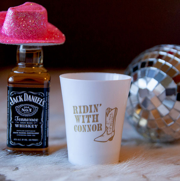 Cowgirl Bachelorette Ridin' Shot Glass