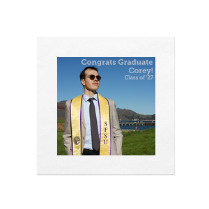 Celebrate your graduate's milestone with our "Congrats Graduate Class Of Custom Photo Napkin", featuring a personalized photo of your Favorite Graduate. Tailor it with your own congratulatory message, creating a unique memento of this special achievement. Perfect for graduation parties, it's an elegant way to honor your graduate's journey and success.