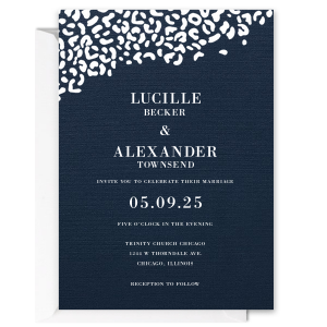 Our beautiful custom Linen Denim Foil Stamped Invitations with Envelope with Shiny Sterling Silver Foil can't be beat. Showcase your style in every detail of your party's theme!