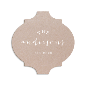 Our beautiful custom Eggshell Square Coaster with Matte Spruce Foil will give your party the personalized touch every host desires.
