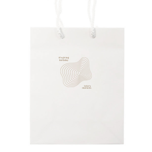 This minimal and modern bag is perfect for celebrating your upcoming birthday! Party in style and customize with your name and birthday. 