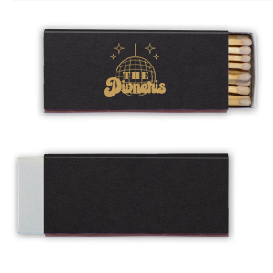 Bring some funky flair to your event with these Disco Ball Family Name Matches! These matches feature a sparkly disco ball design with personalized family names in bold, vibrant colors. Perfect for weddings, family reunions, or any other celebration, these matches will add a touch of glitz and glamour to your event.