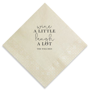 Our personalized Ballet Pink Cocktail Napkin with Matte Black Foil are a must-have for your next event—whatever the celebration!