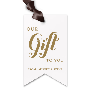 Here's a must have for your next celebration. Decorate your gift like never before and surprise your loved ones with this Our Gift To You Letterpress Tag. Everyone will love it!