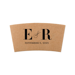 Your guests will agree that the Pretty Monogram Coffee Sleeve is both elegant and tasteful at your next event. The sleek design others a simple presentation that is nonetheless eyecatching.
