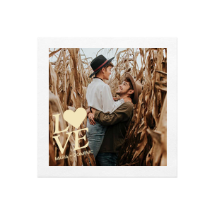 Bold Heart LOVE Custom Photo Napkin