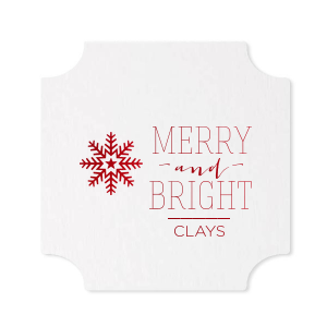 ForYourParty's chic Kraft with Blush back Deco Coaster with Shiny Convertible Red Foil has a Snowflake 3 graphic and is good for use in Christmas themed parties and can't be beat. Showcase your style in every detail of your party's theme!
