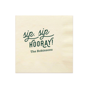 Retro Sip Sip Napkin