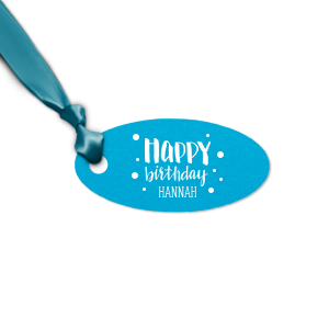 Add a burst of joy to every gift with the Happy Birthday Bubble Gift Tag, where 'Happy.' pops in a buoyant font, and 'birthday' flows in cheerful script. The celebrant's name and surrounding bubbles evoke the effervescence of a perfect celebration.