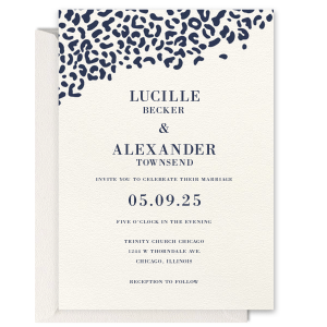 Our beautiful custom Linen Denim Foil Stamped Invitations with Envelope with Shiny Sterling Silver Foil can't be beat. Showcase your style in every detail of your party's theme!