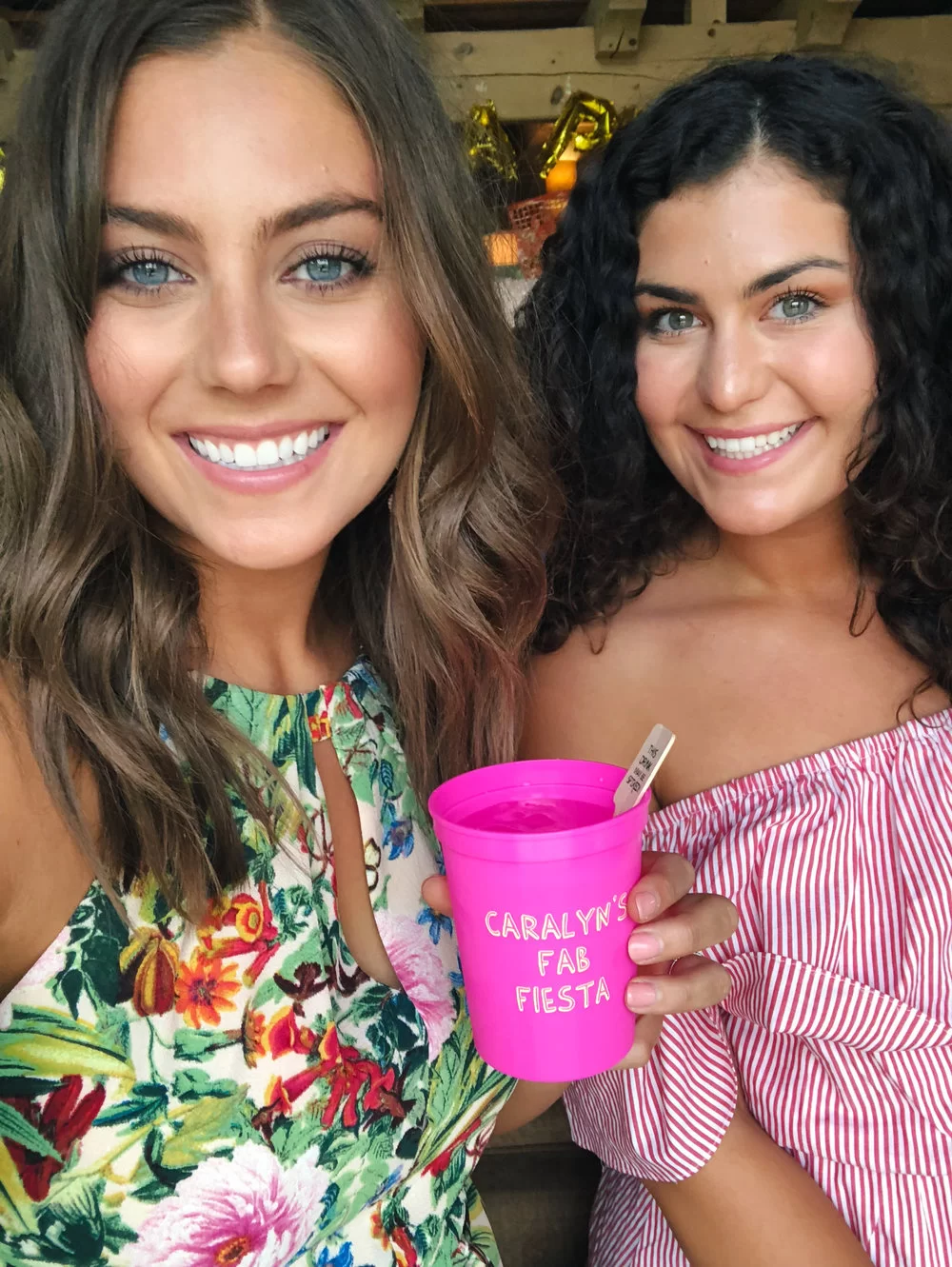 Fiesta Themed Bachelorette Party pinks stadium cups