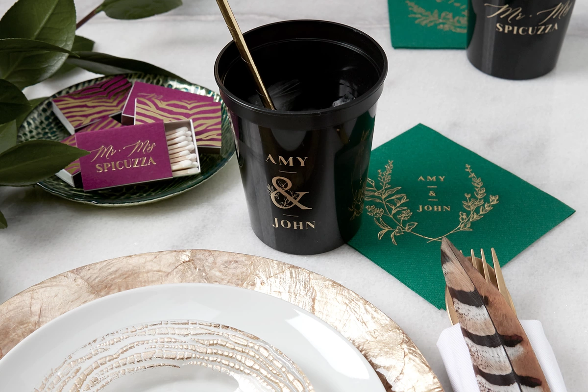 custom designed wedding accessories to incorporate animal print into your wedding style