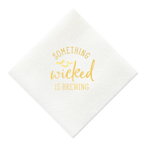 Our personalized Black Cocktail Napkin with Shiny 18 Kt Gold Foil has a Bats graphic and is good for use in Halloween, Holiday, Animals themed parties and will make your guests swoon. Personalize your party's theme today.