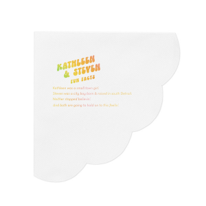 Custom Black Cocktail Napkin with *Shiny Holographic Gold Foil will add that special attention to detail that cannot be overlooked.