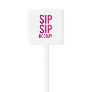 ForYourParty's elegant Shiny Fuchsia Round Stir Stick with Shiny Fuchsia Foil can be customized to complement every last detail of your party.