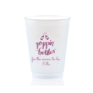 Get the party started with the Poppin' Bottles Cup! Featuring spritzing bottles and a lively script, this design screams celebration. Perfect for those unforgettable moments where champagne pours and joy abounds.