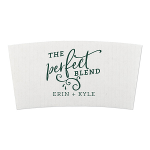 Perfect Blend Coffee Sleeve is ideal for your event or business. The elegant design is sleek and eye catching, a superb choice for personalized events of business ventures.