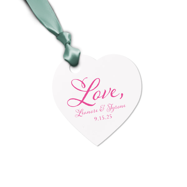 Our custom Poptone Peach Arch Gift Tag with Shiny Fuchsia Foil can be personalized to match your party's exact theme and tempo.