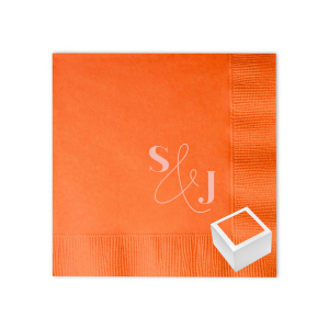 Our popular Bold & Modern Napkin Reception Set with the initials of your loved ones on is definitely what will bring joy, leave them speechless! Everyone will agree!