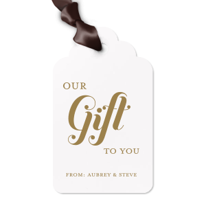 Here's a must have for your next celebration. Decorate your gift like never before and surprise your loved ones with this Our Gift To You Letterpress Tag. Everyone will love it!