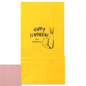 The ever-popular Metallic Blue Gift Bag with Matte White Foil has a Party Llama graphic and cute Hanukkah pun and is good for use in Hanukkah themed parties and will add that special attention to detail that cannot be overlooked.