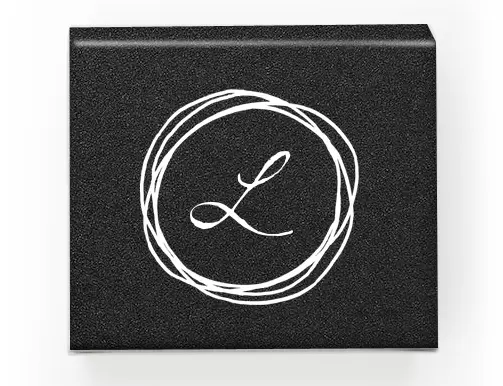 custom designed single letter monogram rectangle party favor box