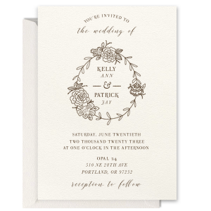 Peony Frame Invitation