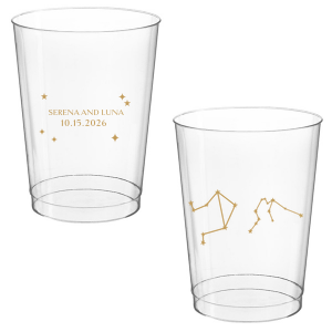 See the stars align with the Written in the Stars Cup. Featuring the astrological signs of Aquarius and Libra as snazzy graphics, this star dazzled cup is well suited for Zodiac themed parties, ensuring everyone's horoscopes is set for a good time.