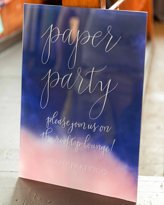 Paper Party Hand Lettered with Gold Ink