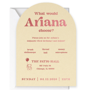 Give your guests a warm welcome by inviting them with this sweet Doljanchi Korean First Birthday Invitation. It's decorated with cute teddy bear and other graphics which make the invitation even more cooler.  