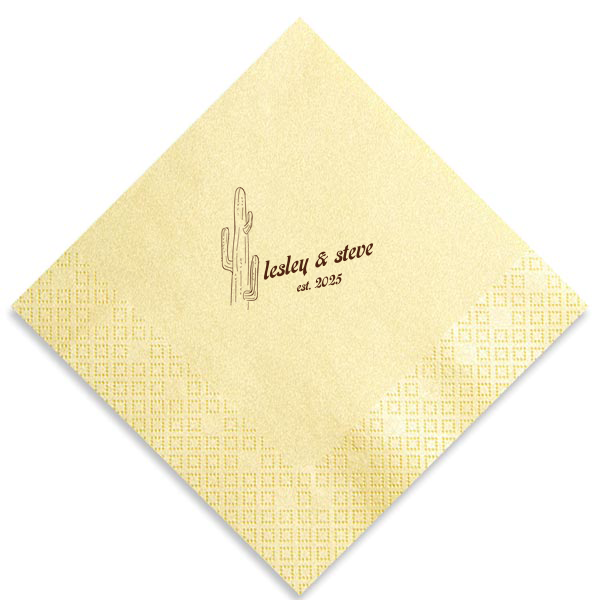 The ever-popular Destination Mexico Cactus Napkin that will beautify your party and can be customized to complement every last detail of your party. Give it a try today! 