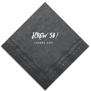 Personalized Watercolor Sea Glass Cocktail Napkin with Matte White Foil will add that special attention to detail that cannot be overlooked.