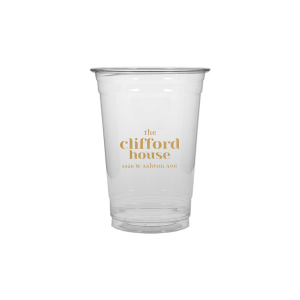 Personalized Clear Plastic Cup with Gold Ink Cup Ink Colors will impress guests like no other. Make this party unforgettable.