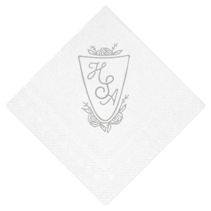 Rose Crest Monogram Napkin